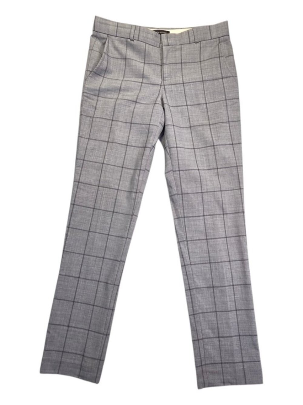 Banana Republic Wool Blend Dress Trousers Ryan Pants Women 2L Gray Plaid